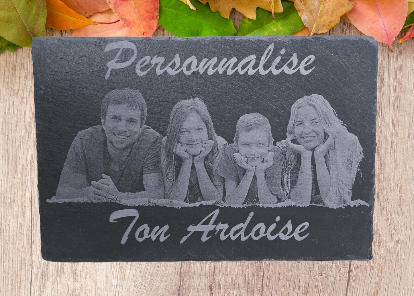 Plateau en ardoise personnalisé – Gravure laser