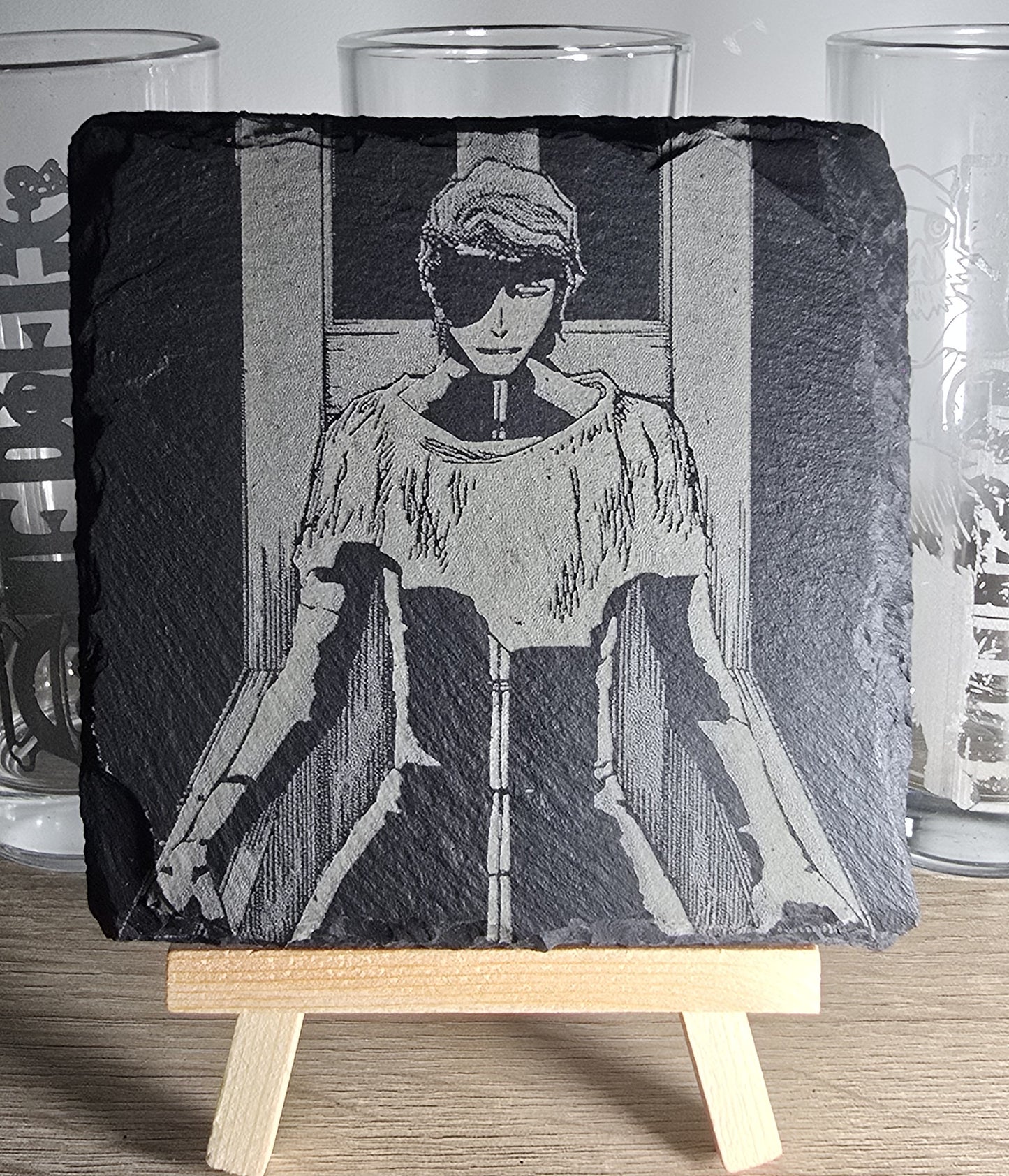 Pack Sur-Mesure – Dessous de Verre Manga en Ardoise " Carré"