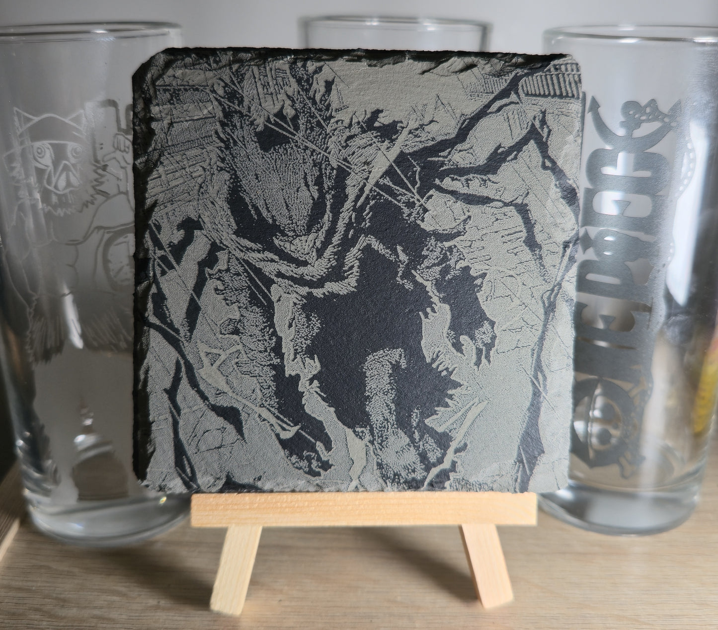 Pack Sur-Mesure – Dessous de Verre Manga en Ardoise " Carré"