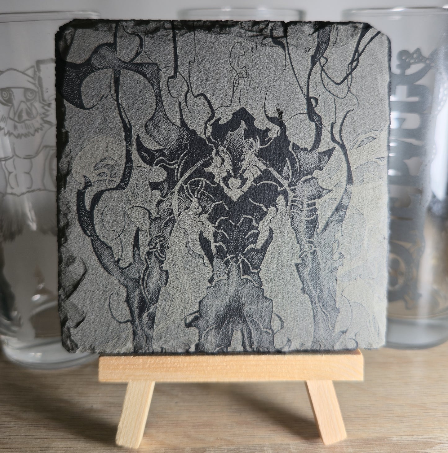 Pack Sur-Mesure – Dessous de Verre Manga en Ardoise " Carré"