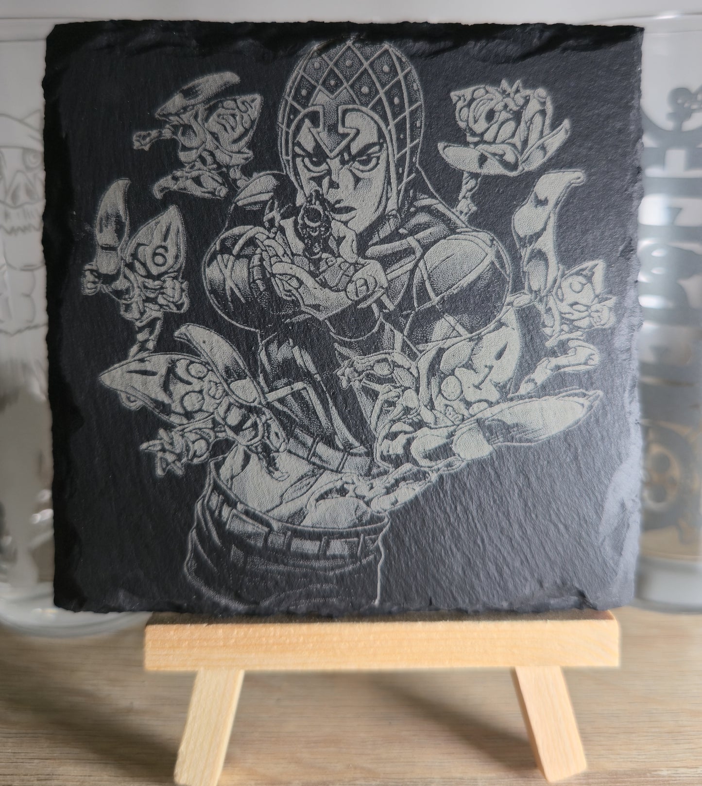 Pack Sur-Mesure – Dessous de Verre Manga en Ardoise " Carré"