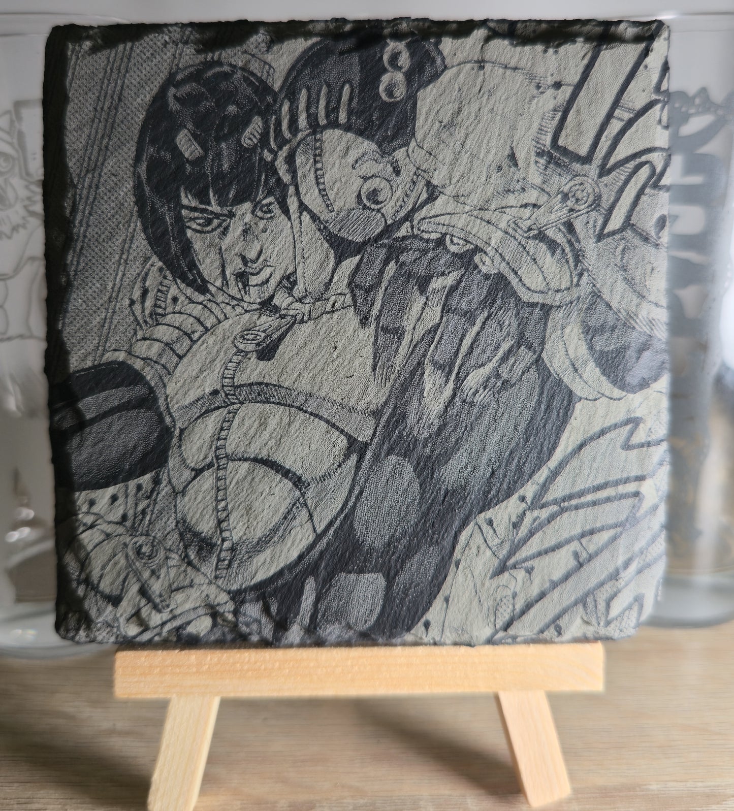 Pack Sur-Mesure – Dessous de Verre Manga en Ardoise " Carré"