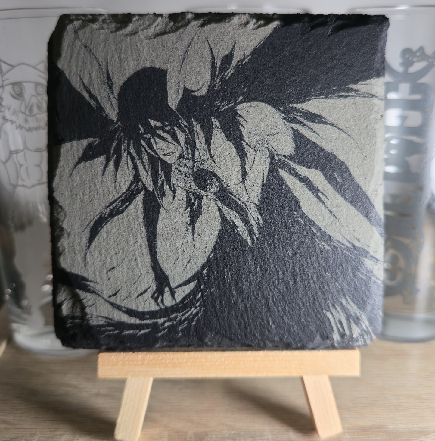 Pack Sur-Mesure – Dessous de Verre Manga en Ardoise " Carré"