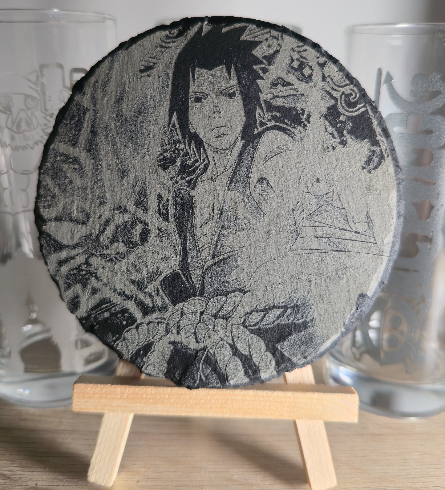 Pack Sur-Mesure – Dessous de Verre Manga en Ardoise " ROND "