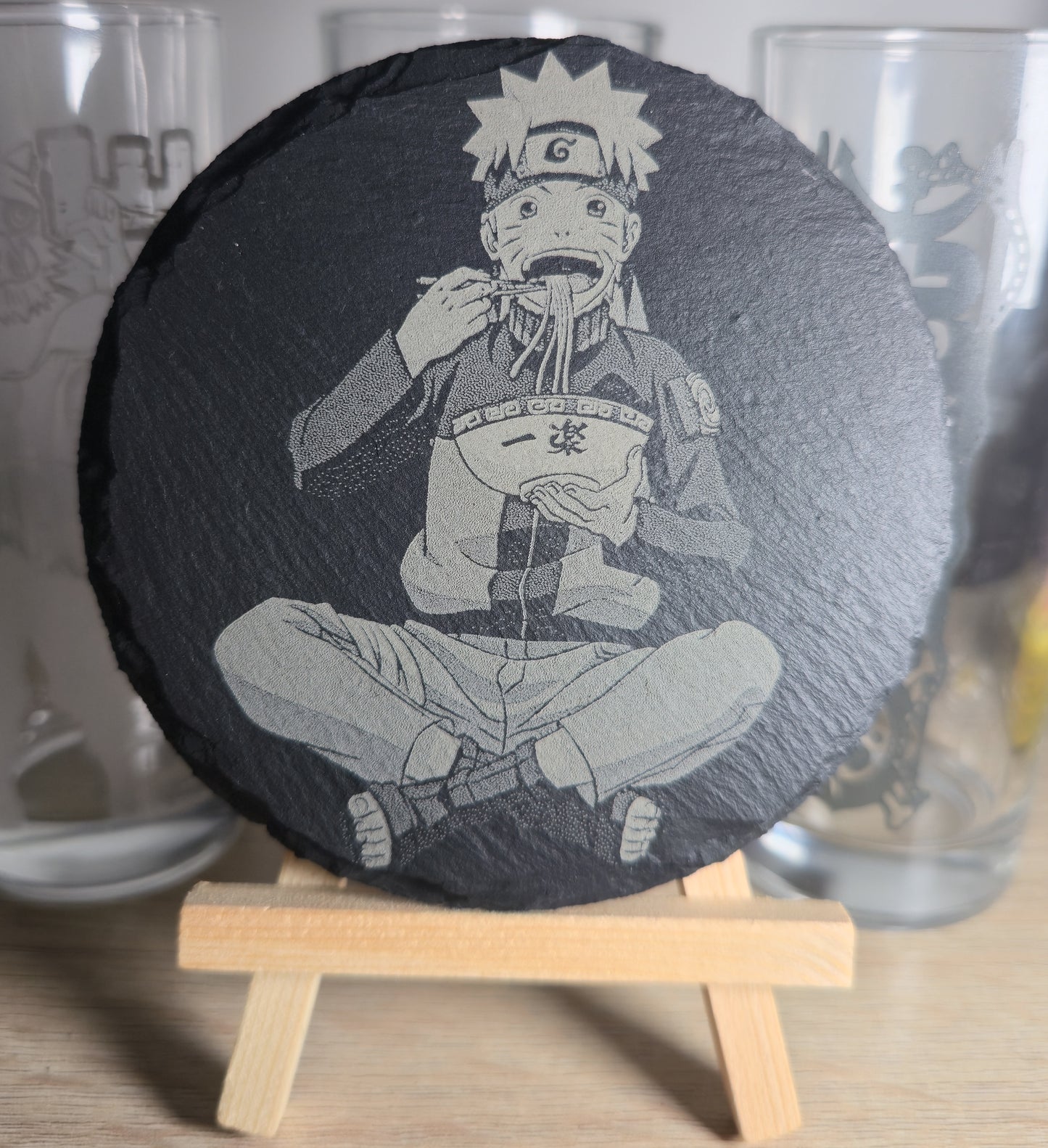 Pack Sur-Mesure – Dessous de Verre Manga en Ardoise " ROND "