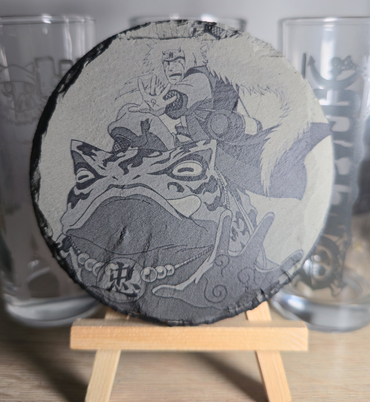Pack Sur-Mesure – Dessous de Verre Manga en Ardoise " ROND "