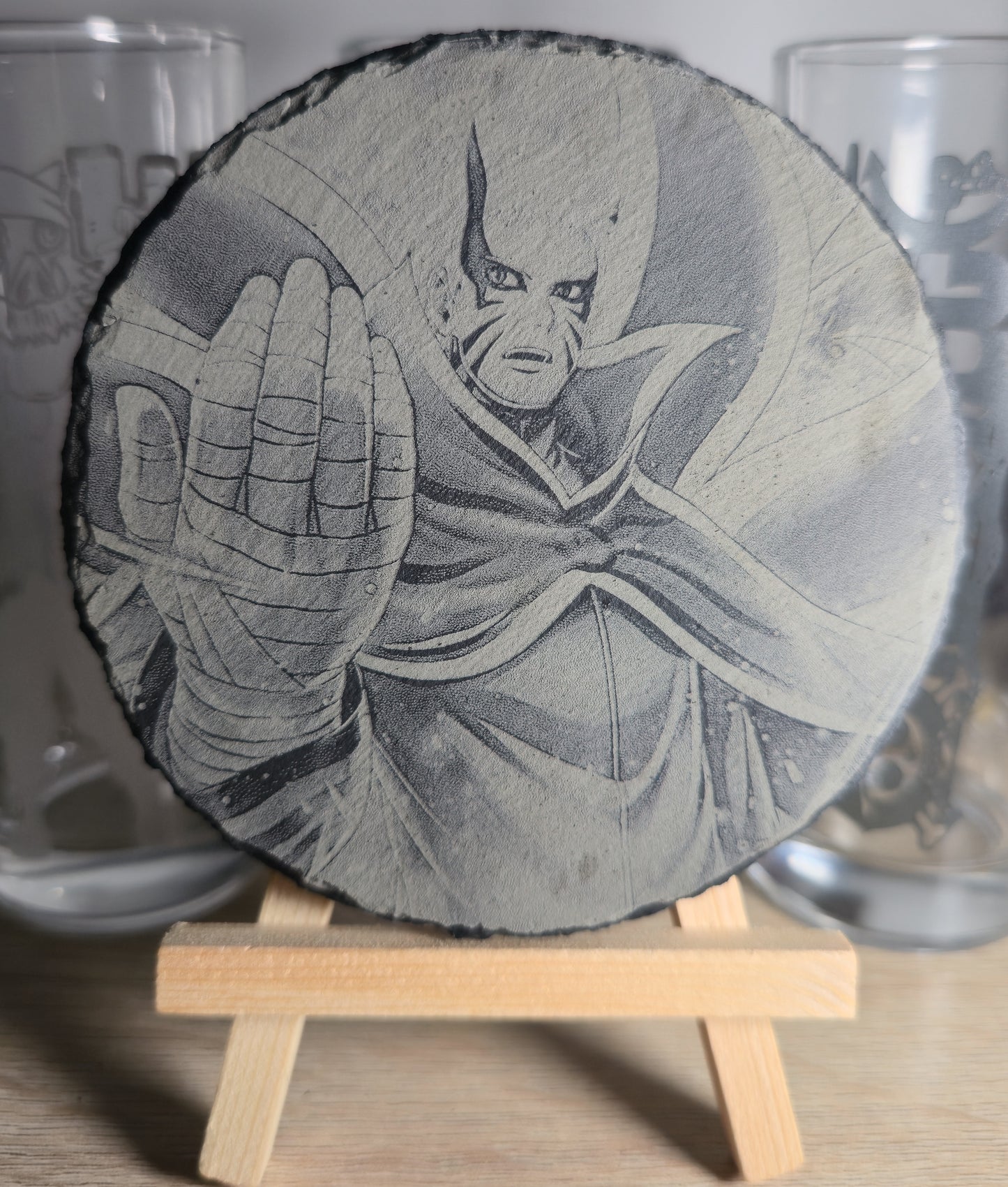 Pack Sur-Mesure – Dessous de Verre Manga en Ardoise " ROND "