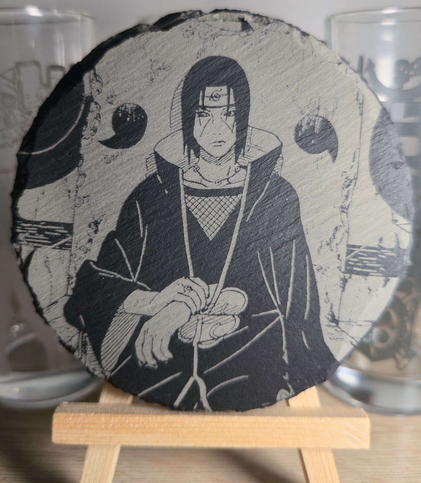 Pack Sur-Mesure – Dessous de Verre Manga en Ardoise " ROND "
