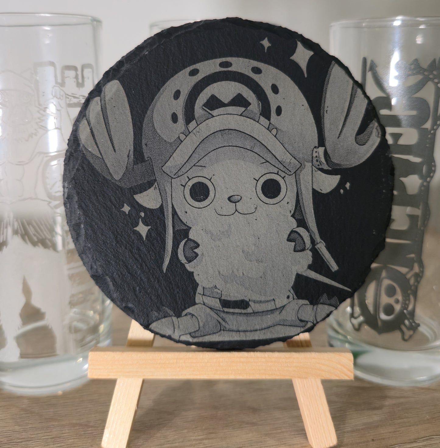 Pack Sur-Mesure – Dessous de Verre Manga en Ardoise " ROND "