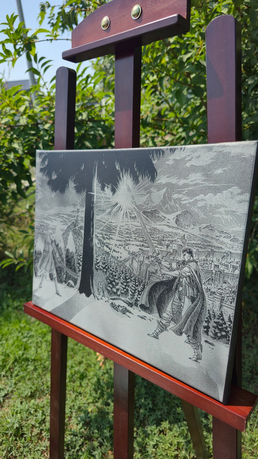 Décoration murale Berserk – gravure laser sur toile premium