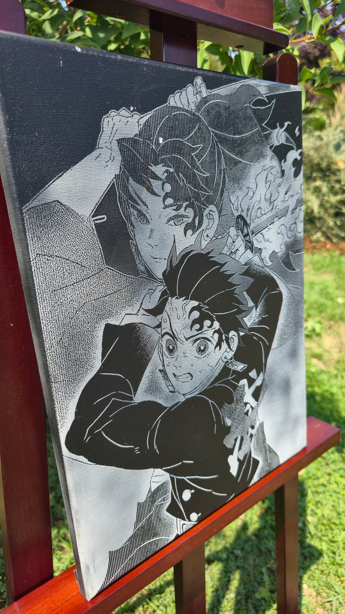 Cadeau otaku personnalisé Tanjiro Kamado gravure laser