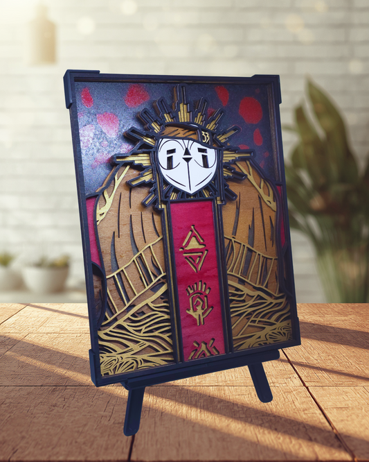 Tableau Esquie Clair Obscur Expedition 33 – Bois 3D Multicouche