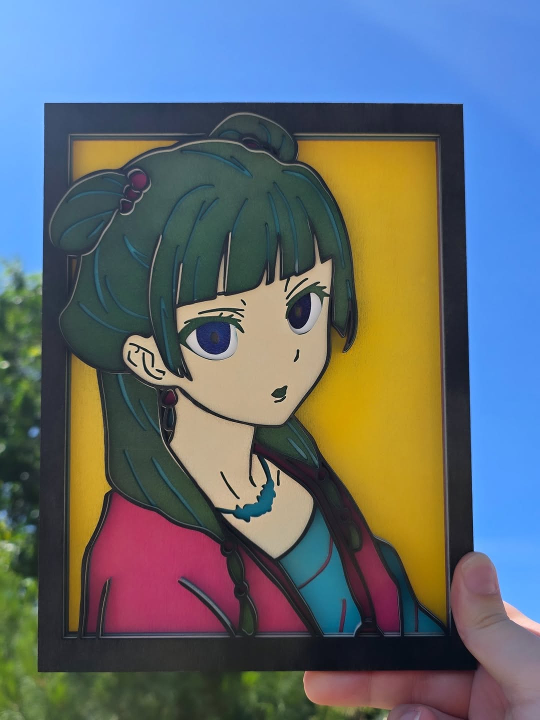 Tableau bois multicouche peint Mao Mao Les Carnets de l’Apothicaire anime