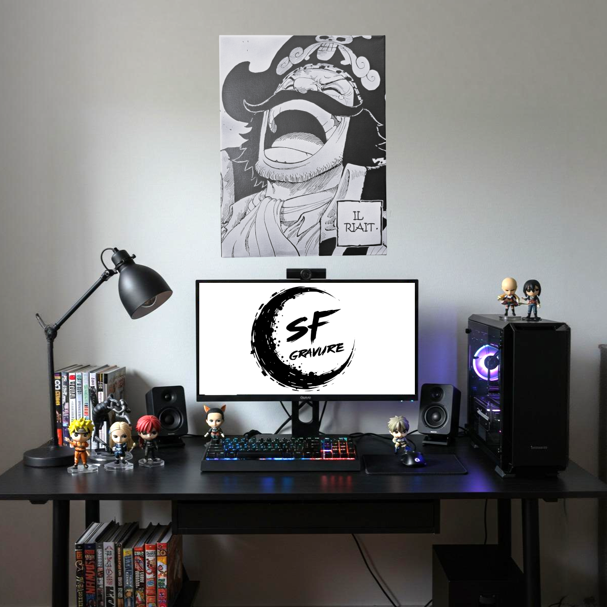 Cadeau geek One Piece tableau Gol D. Roger