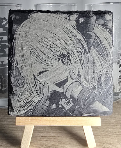 Pack Sur-Mesure – Dessous de Verre Manga en Ardoise " Carré"