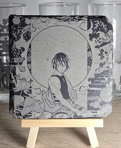 Pack Sur-Mesure – Dessous de Verre Manga en Ardoise " Carré"