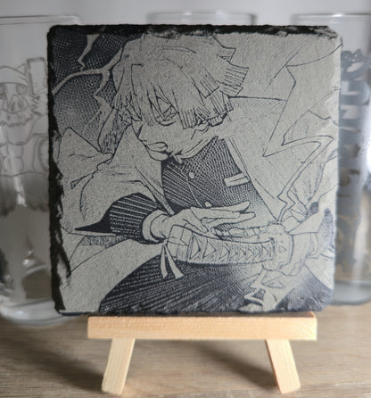 Pack Sur-Mesure – Dessous de Verre Manga en Ardoise " Carré"