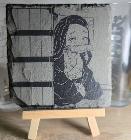 Pack Sur-Mesure – Dessous de Verre Manga en Ardoise " Carré"