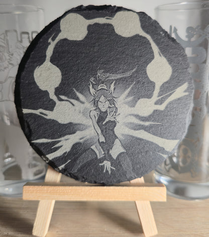 Pack Sur-Mesure – Dessous de Verre Manga en Ardoise " ROND "