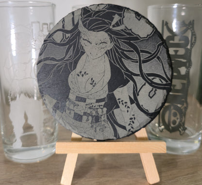 Pack Sur-Mesure – Dessous de Verre Manga en Ardoise " ROND "