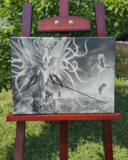 Tableau manga One Punch Man Tatsumaki vs Psykos gravure laser