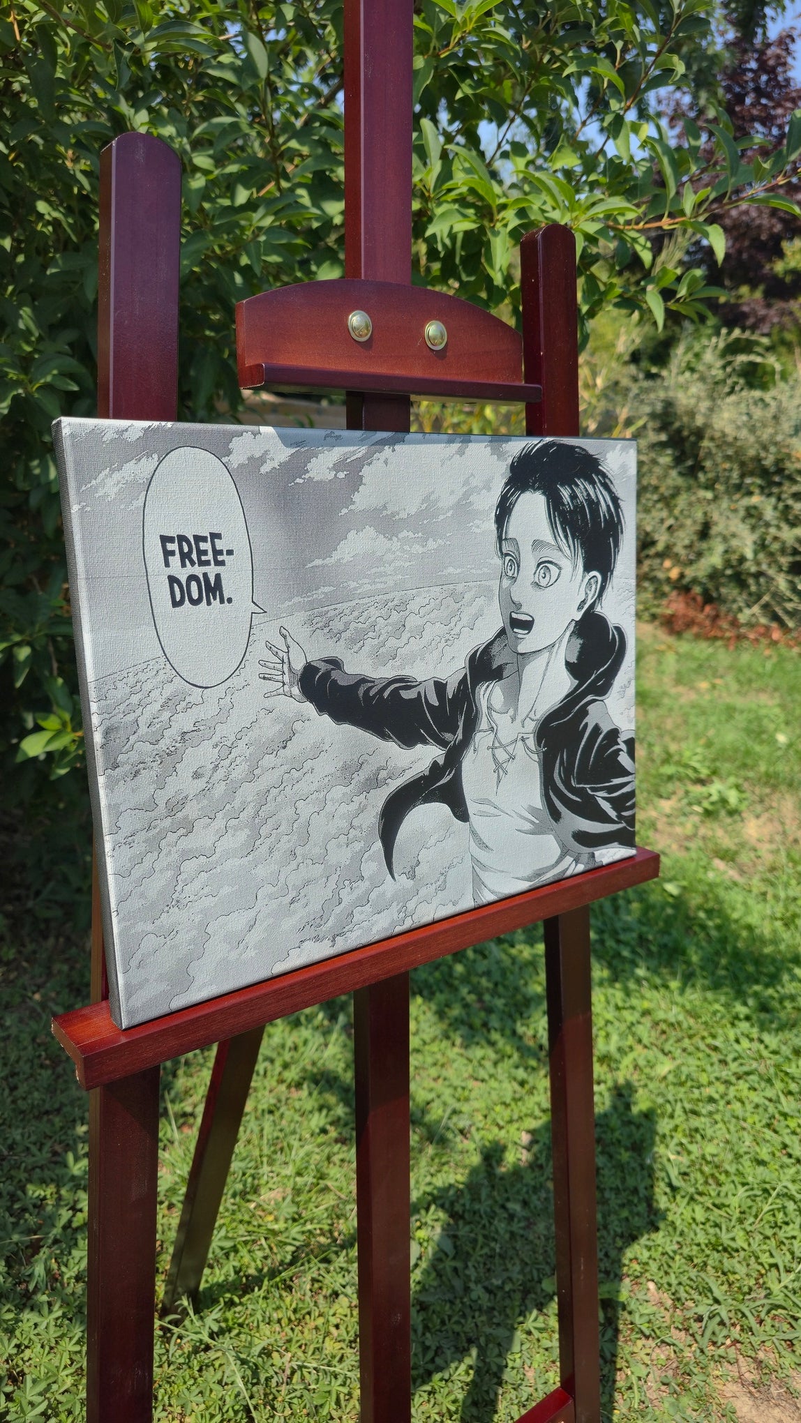 Décoration murale Eren Jäger Shingeki no Kyojin gravure laser