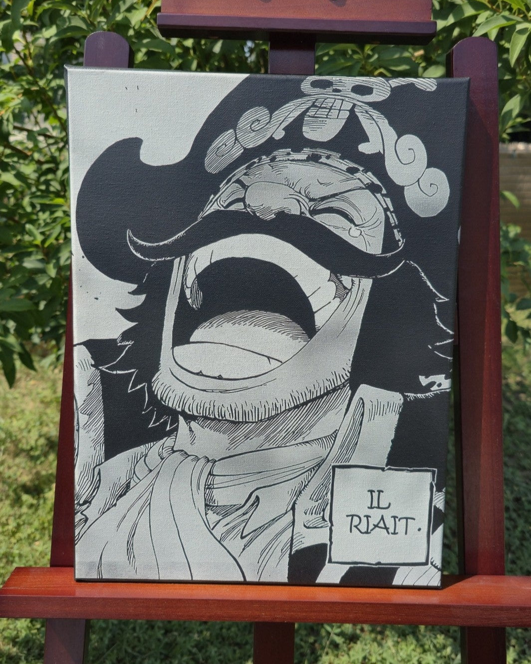 Tableau manga One Piece Gol D. Roger gravure laser