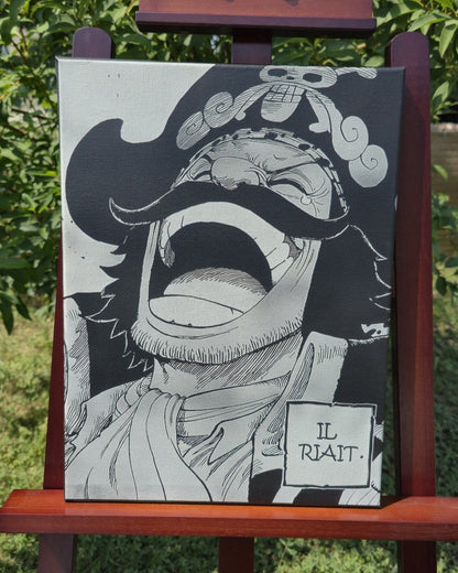 Tableau manga One Piece Gol D. Roger gravure laser