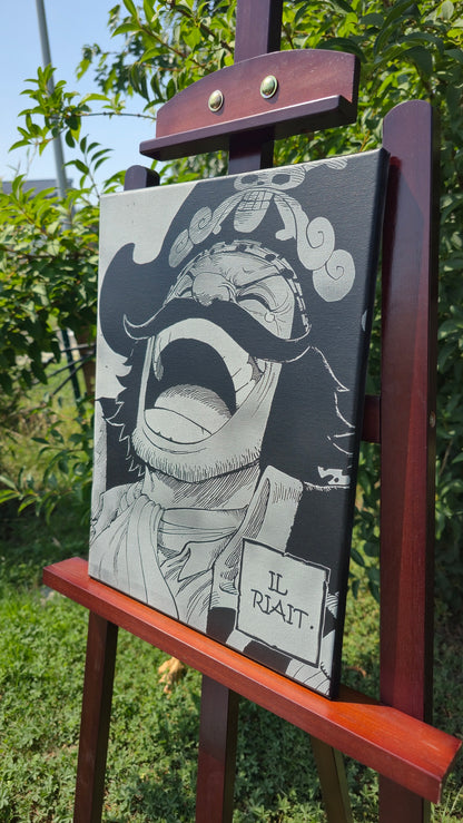 Décoration murale Gol D. Roger One Piece tableau gravé
