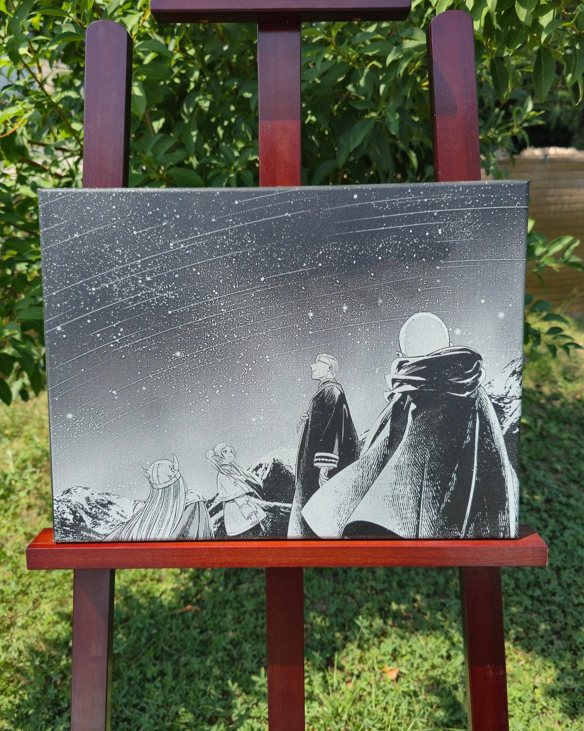 Tableau manga Frieren gravure laser sur toile