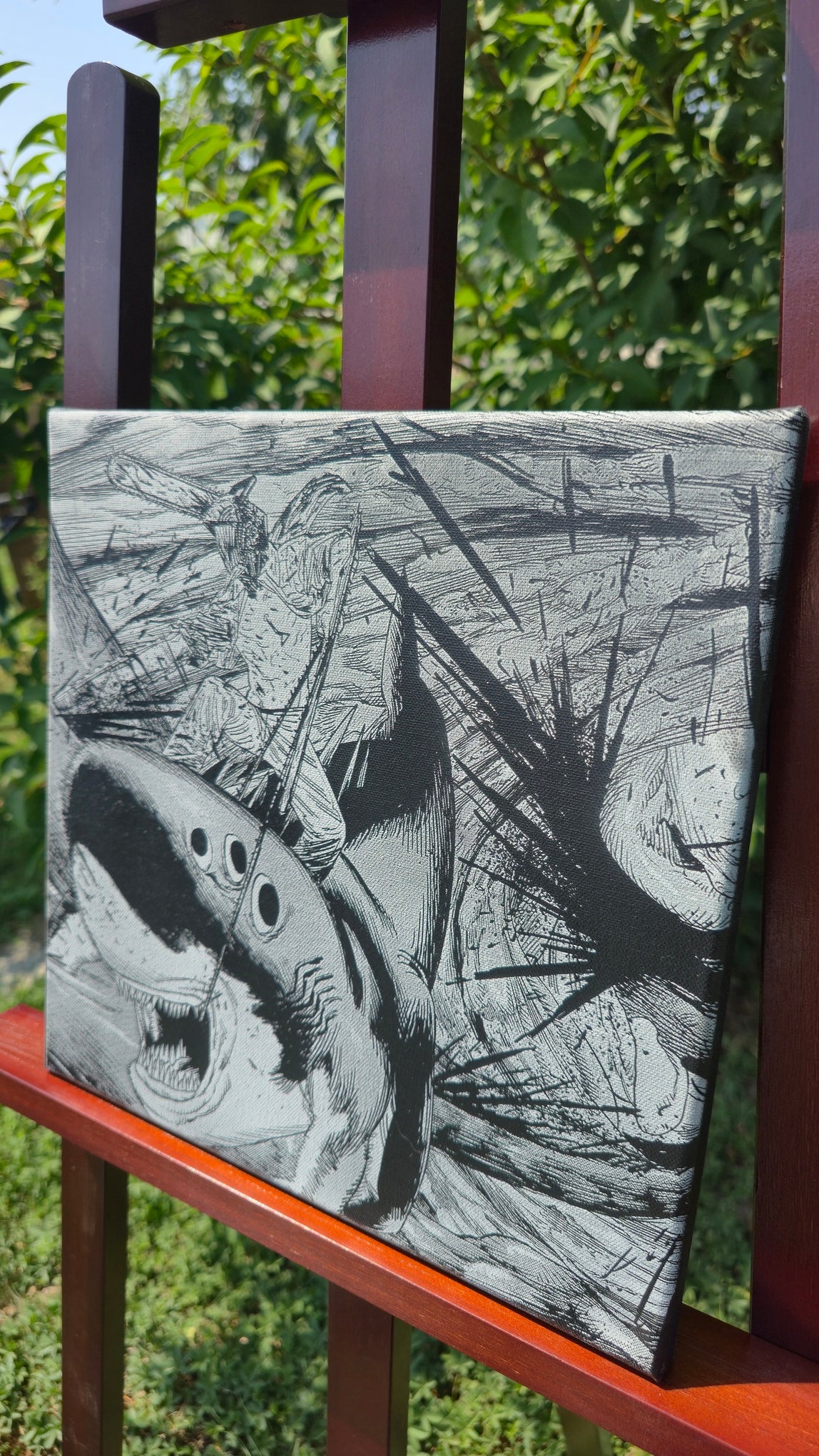 Décoration murale Denji et Beam manga Chainsaw Man