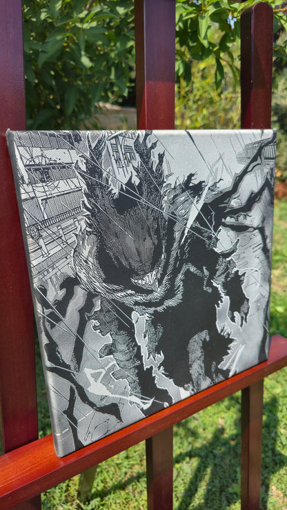 Tableau My Hero Academia – gravure laser de Deku utilisant One For All