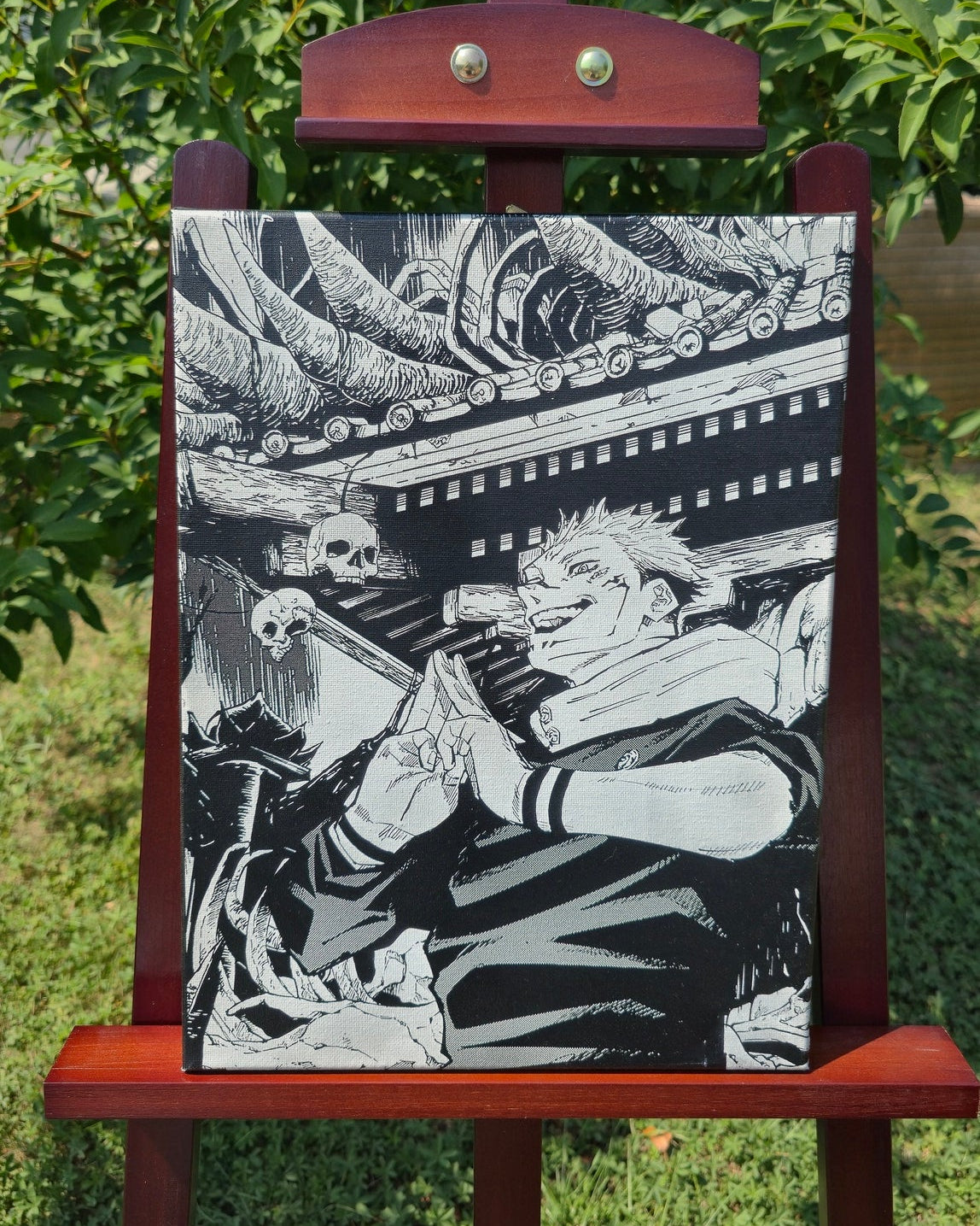 Tableau manga Jujutsu Kaisen Sukuna gravure laser