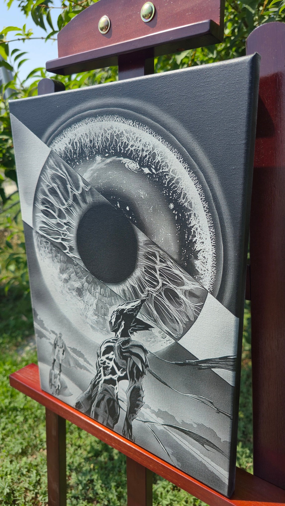 Cadeau geek One Punch Man tableau combat épique