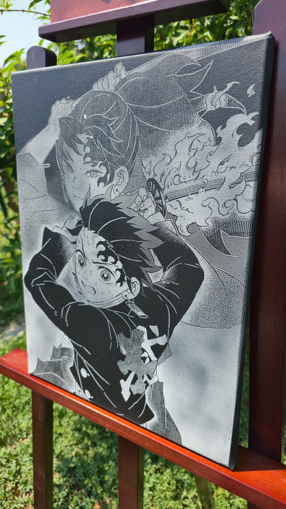 Décoration murale Tanjiro Demon Slayer tableau manga