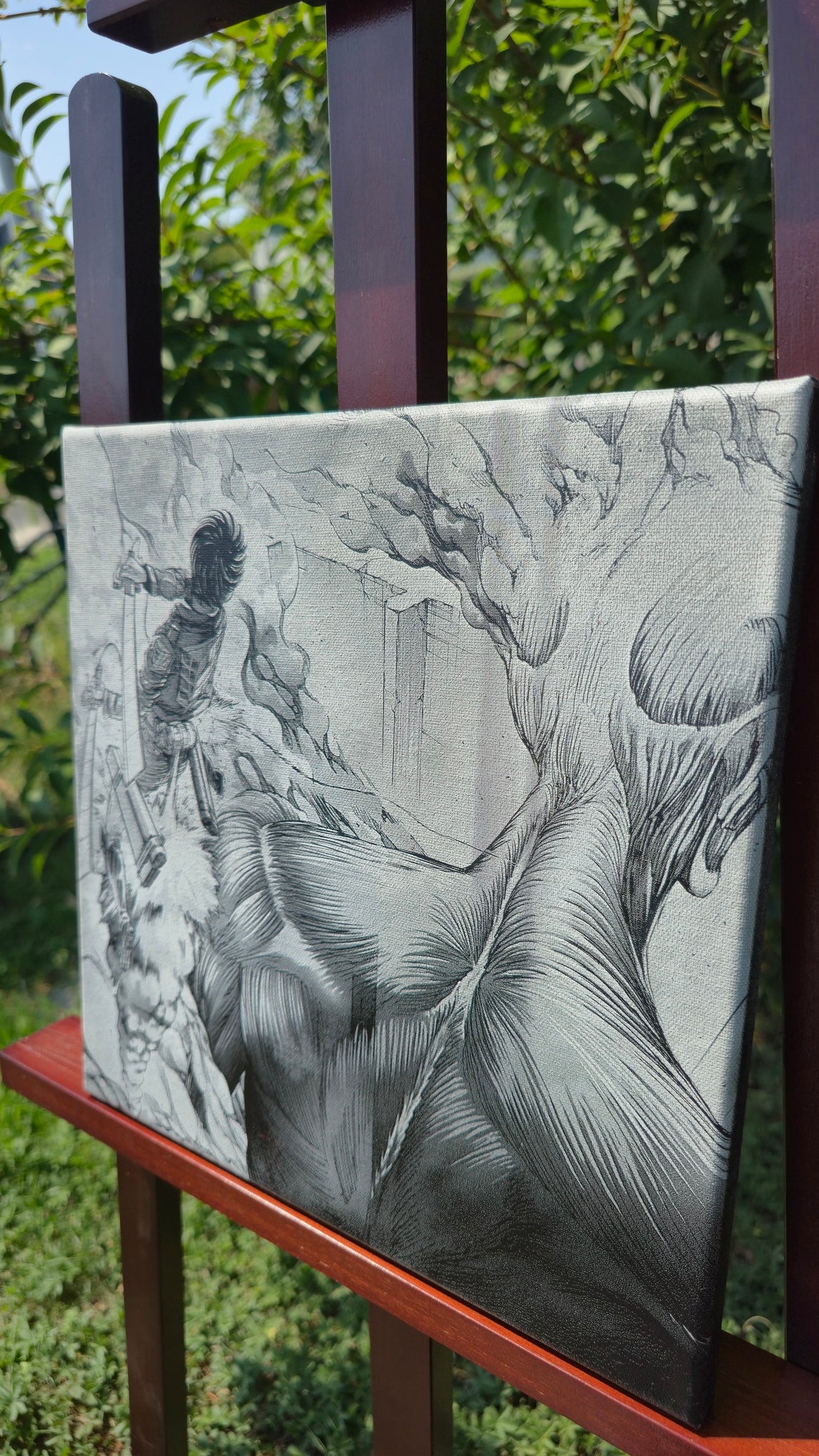 Décoration murale Eren Jäger Shingeki no Kyojin gravure laser