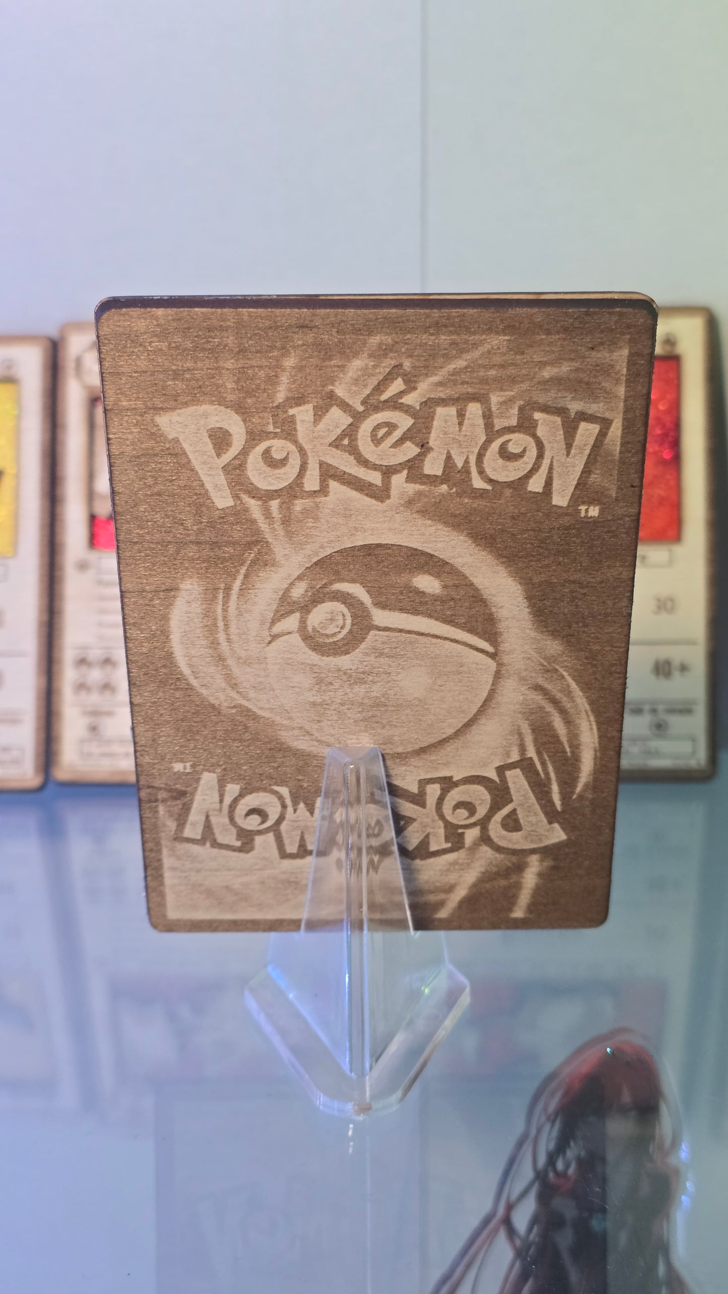 Carte Pokémon Salamèche Artisanale – Gravée sur Bois