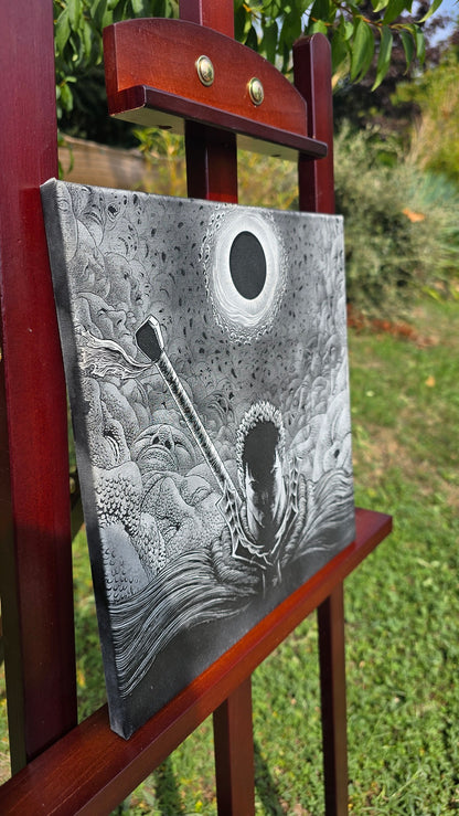 Décoration murale anime Berserk – gravure laser de Guts sombre et épique