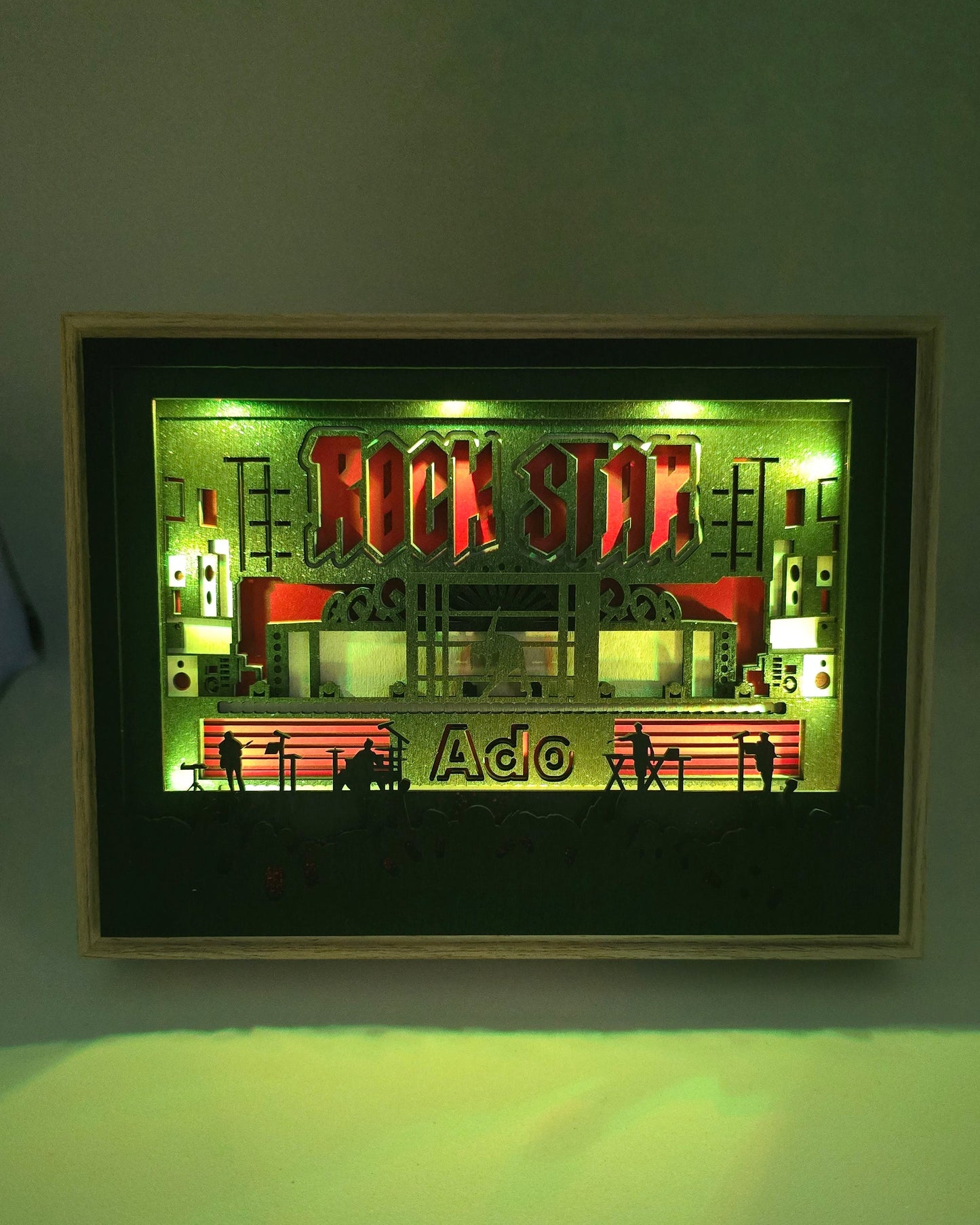 Cadre lumineux Ado « ROCKSTAR » — Petit 19,7×14,6 cm