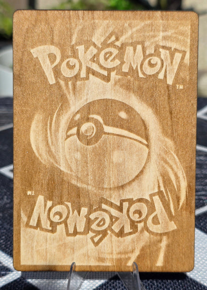 Carte Pokémon Ho-Oh –  Gravée sur Bois