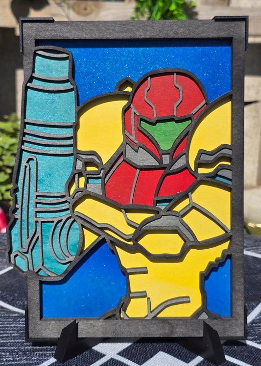 Tableau Samus [METROID] – Bois 3D Multicouche