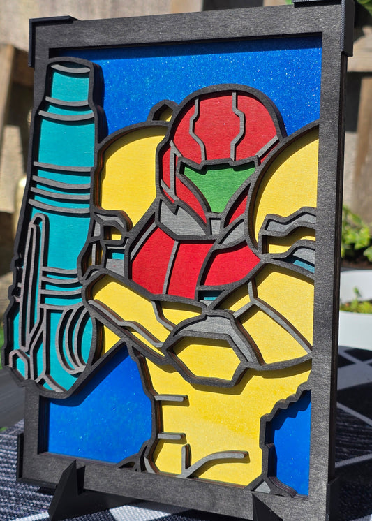 Tableau Samus [METROID] – Bois 3D Multicouche