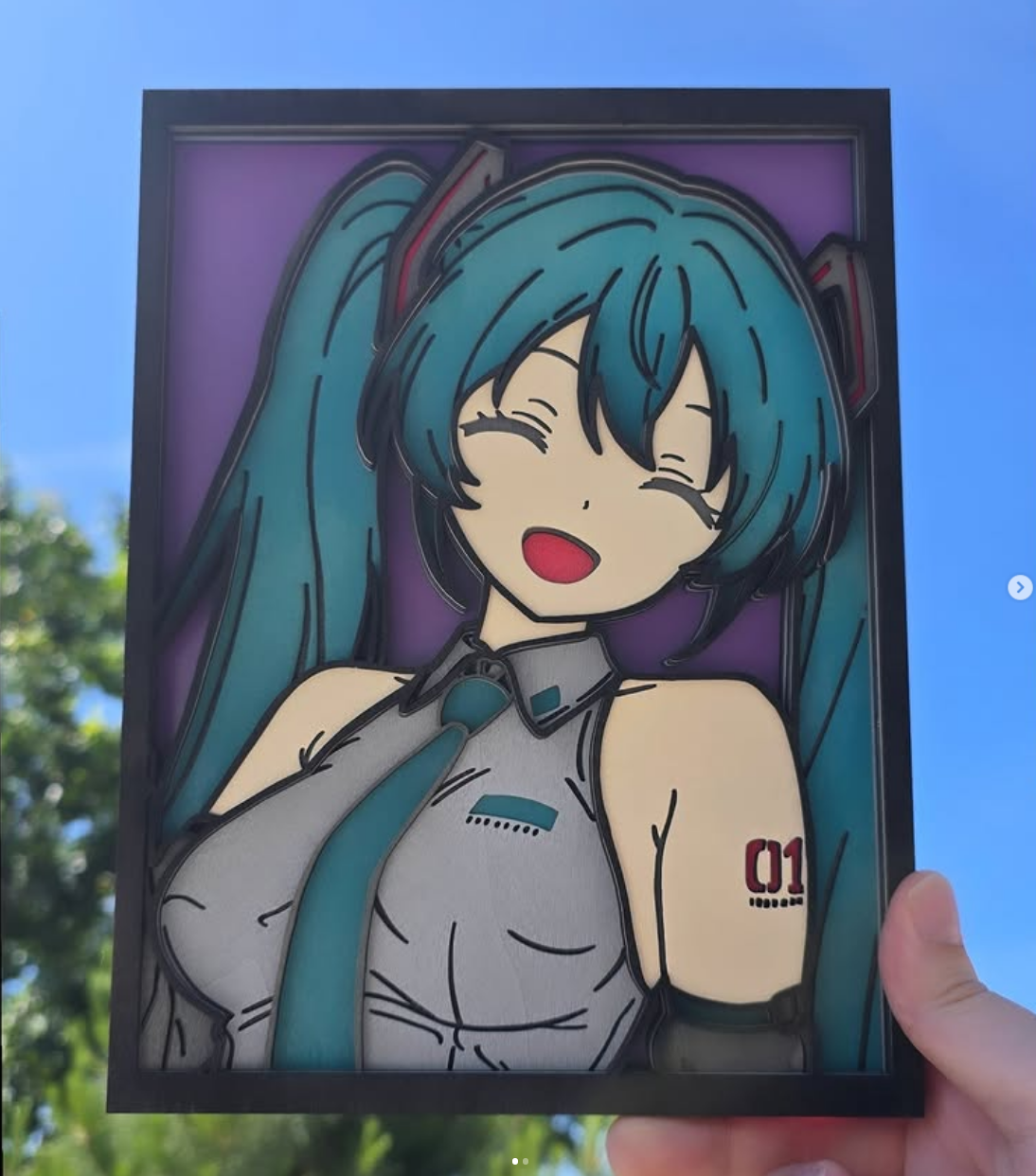 Portrait sur Bois - Hatsune Miku