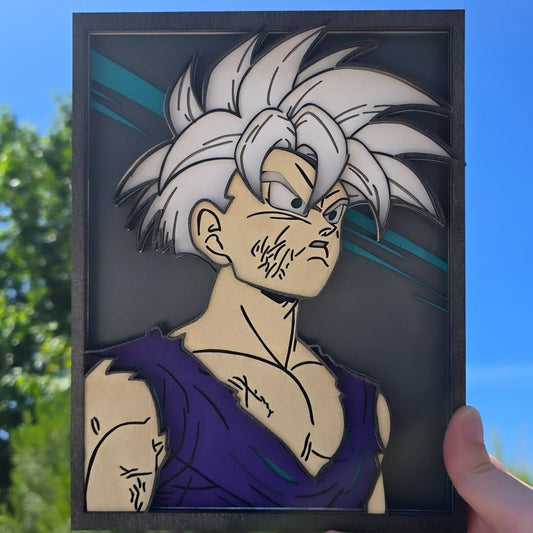 Portrait sur Bois - Son Gohan